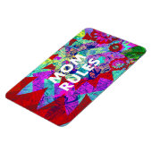 MOMルールカラフルフローラ母の日の贈り物 マグネット (左側)