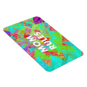 MOMルールカラフルフローラ母の日ギフトティール(緑がかった色) マグネット (右側)