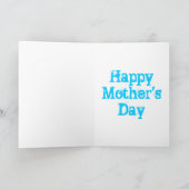 MOMルールズ鮮やかティール（緑がかった色）抽象芸術MOTHERS DAYカード カード (内部)