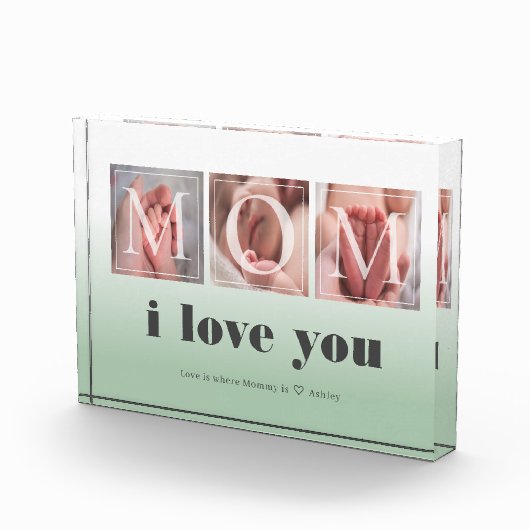 Mom写真パーソナライズされたブロックのギフト フォトブロック (右)