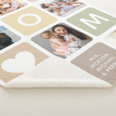 MOM写真モダンコラージュ母の日かわいい家族 シェルパブランケット (3/4)