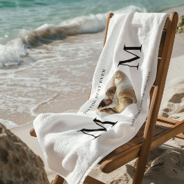 Mom写真最高のハートへ ビーチタオル