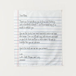 Mom向けモダン手書きノート紙 タペストリー