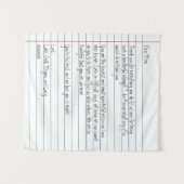 Mom向けモダン手書きノート紙 タペストリー (正面(横))