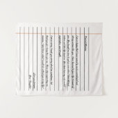 Mom向けモダン手書きノート紙 タペストリー (正面(横))