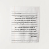 Mom向けモダン手書きノート紙 タペストリー (正面)