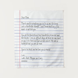 Mom向けモダン手書きノート紙 タペストリー