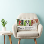Mom定モダン義引用文3 Photo Collage ランバークッション (椅子)