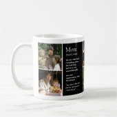 Mom定義おもしろいと心のこもったカスタム写真 コーヒーマグカップ (左)
