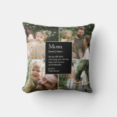 Mom定義おもしろいと心のこもった家族写真 クッション (正面)
