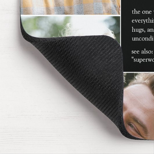 Mom定義おもしろいと心のこもった家族写真 マウスパッド (コーナー)