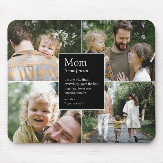 Mom定義おもしろいと心のこもった家族写真 マウスパッド (正面)