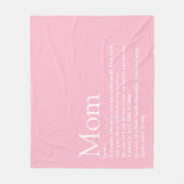 Mom定義おもしろいクールピンクフリースブランケット フリースブランケット (正面)