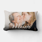 Mom定義エレガント写真のスクリプト ランバークッション (正面)