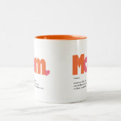 Mom定義オレンジ/ピンクツートーンコーヒーマグ ツートーンマグカップ (中央)