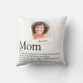 Mom定義モダン写真白黒 クッション (裏面)