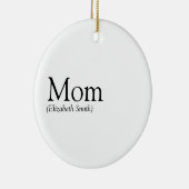 Mom定義引用文白黒 セラミックオーナメント (右)