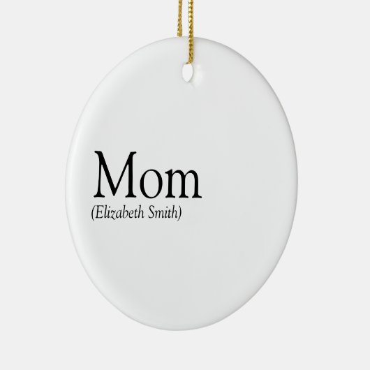 Mom定義引用文白黒 セラミックオーナメント (右)
