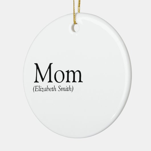 Mom定義引用文白黒 セラミックオーナメント (左)