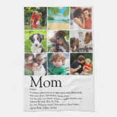 Mom定義9フォトコラージュ キッチンタオル (縦)