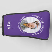 MOM最高のカスタム写真モノグラムパーソナライズされた ゴルフヘッドカバー (正面)