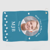 MOM最高のゴルファーカスタム写真モノグラムパーソナライズされた ゴルフタオル (横)