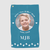 MOM最高のゴルファーカスタム写真モノグラムパーソナライズされた ゴルフタオル (正面)