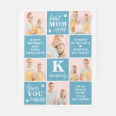 MOM最高の Everカスタム 7 Photo Collage Mother's Day フリースブランケット (正面)