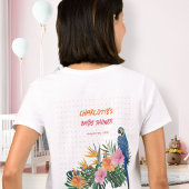 MOM熱帯すごいオウムの水の色ベビーシャワー Tシャツ