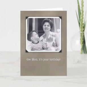 Mom用誕生日、ユーモアのあるヴィンテージ写真カード カード