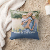 Mom編集可能文字オーバーレイ2 Photo両面 クッション (ブランケット)