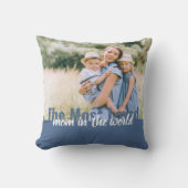 Mom編集可能文字オーバーレイ2 Photo両面 クッション (正面)