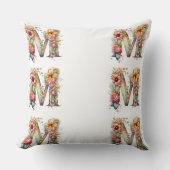 MOM花パーソナライズされた母の日の写真 クッション (正面)