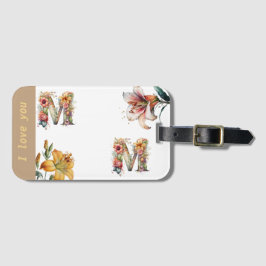 MOM花パーソナライズされた母の日の写真 ラゲッジタグ