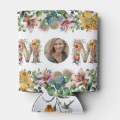 MOM花パーソナライズされた母の日の写真 缶クーラー (裏面)