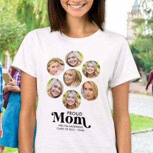 MOM誇りを持ったモダンカスタム7 Photo Collage卒業 Tシャツ