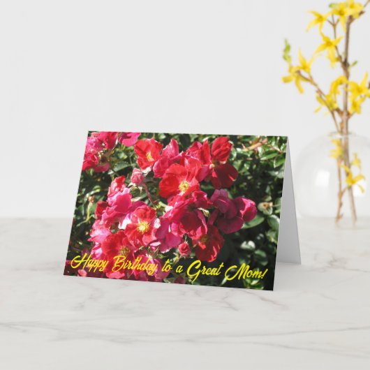 Mom誕生日カード カード (黄色い花)