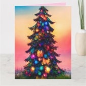 MOM誕生日ツリーフォレストファンタジーグリーティングカード カード (正面)