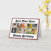 Mom誕生日フォトコラージュインスタグラムテンプレート カード (黄色い花)