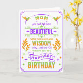 Mom誕生日、5 x 7折り畳み可能カード カード (黄色い花)