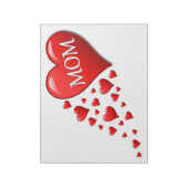 MOM赤いハート ノートパッド (回転)