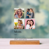Mom辞書定義フォトコラージュ アクリルサイン (ニュートラル)