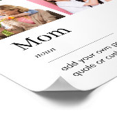 Mom辞書定義フォトコラージュ ポスター (角)