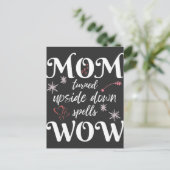 MOM逆さまにスペルWOW母の日 ポストカード (スタンド正面)