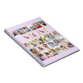 Mom金ゴールドフローラレター24縦写真コラージュ ノートブック (右側)