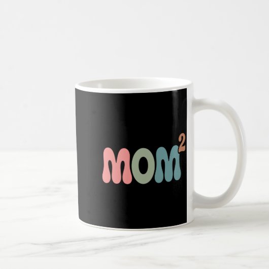 Mom2 ママの二乗 二卵性双子のお母さん ママ 母 コーヒーマグカップ (右)