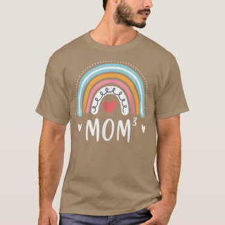 Mom3贈り物のための女性ママ三連子の3つのママのママ Tシャツ