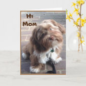 **MOM**お子様の誕生日上 カード (黄色い花)