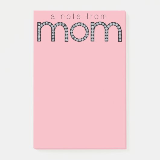 Mom きらきら光る Post-Itノートパッド ポストイット (正面)