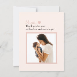 "Mom"とハートとメッセージカスタム- ポストカード
